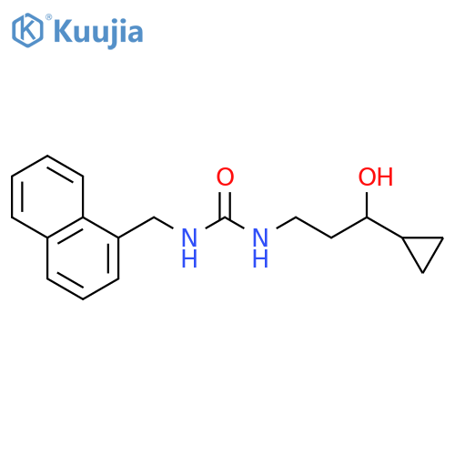 3-(3-cyclopropyl-3-hydroxypropyl)-1-(naphthalen-1-yl)methylurea structure