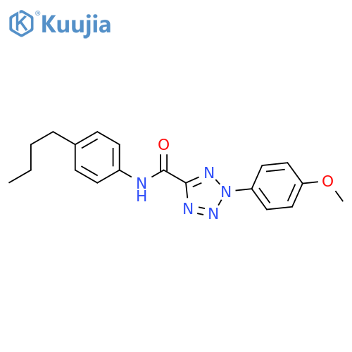 N-(4-butylphenyl)-2-(4-methoxyphenyl)-2H-1,2,3,4-tetrazole-5-carboxamide structure