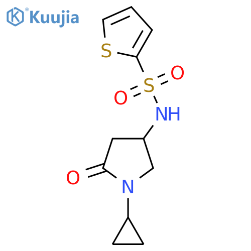 N-(1-cyclopropyl-5-oxopyrrolidin-3-yl)thiophene-2-sulfonamide structure
