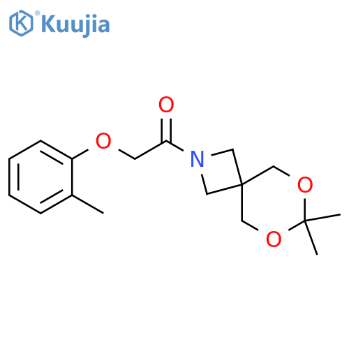 1-{7,7-dimethyl-6,8-dioxa-2-azaspiro3.5nonan-2-yl}-2-(2-methylphenoxy)ethan-1-one structure