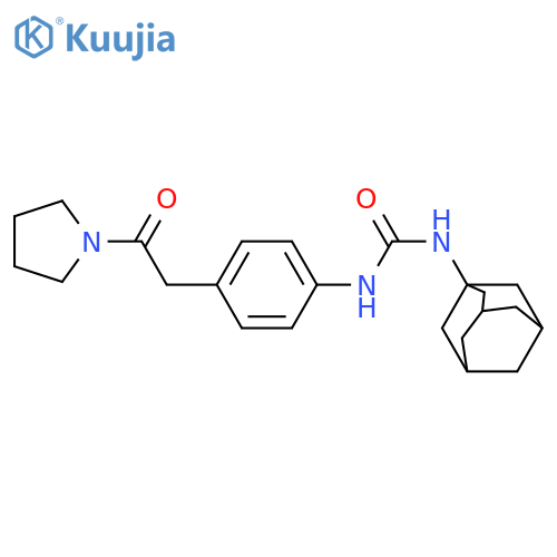 3-(adamantan-1-yl)-1-{4-[2-oxo-2-(pyrrolidin-1-yl)ethyl]phenyl}urea structure