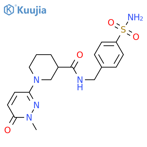 1-(1-methyl-6-oxo-1,6-dihydropyridazin-3-yl)-N-(4-sulfamoylphenyl)methylpiperidine-3-carboxamide structure