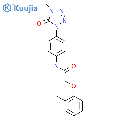 N-4-(4-methyl-5-oxo-4,5-dihydro-1H-1,2,3,4-tetrazol-1-yl)phenyl-2-(2-methylphenoxy)acetamide structure