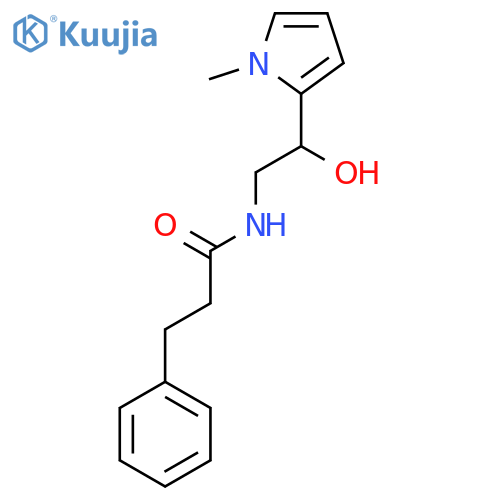 N-2-hydroxy-2-(1-methyl-1H-pyrrol-2-yl)ethyl-3-phenylpropanamide structure