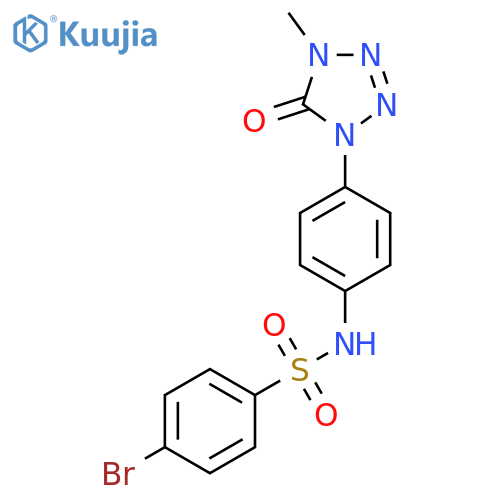 4-bromo-N-[4-(4-methyl-5-oxo-4,5-dihydro-1H-1,2,3,4-tetrazol-1-yl)phenyl]benzene-1-sulfonamide structure