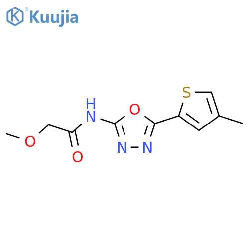 2-methoxy-N-5-(4-methylthiophen-2-yl)-1,3,4-oxadiazol-2-ylacetamide structure