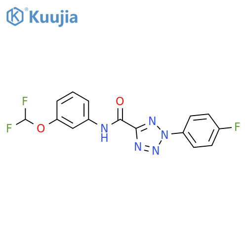 N-[3-(difluoromethoxy)phenyl]-2-(4-fluorophenyl)-2H-1,2,3,4-tetrazole-5-carboxamide structure