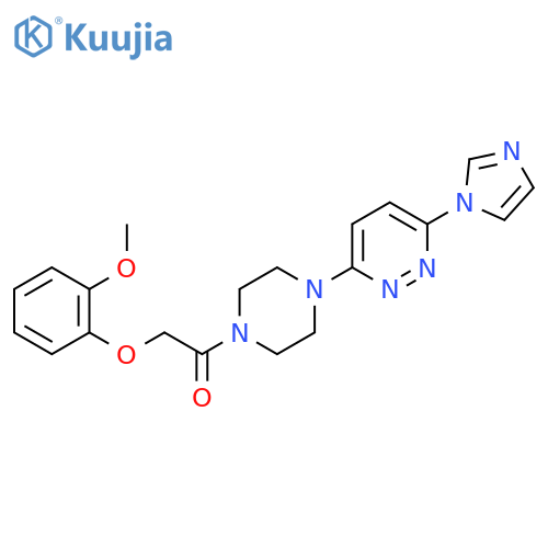 1-{4-[6-(1H-imidazol-1-yl)pyridazin-3-yl]piperazin-1-yl}-2-(2-methoxyphenoxy)ethan-1-one structure