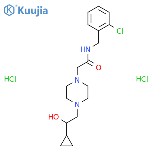N-(2-chlorophenyl)methyl-2-4-(2-cyclopropyl-2-hydroxyethyl)piperazin-1-ylacetamide dihydrochloride structure