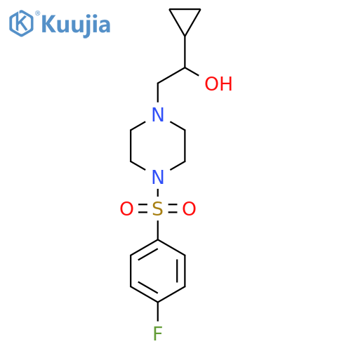 1-cyclopropyl-2-4-(4-fluorobenzenesulfonyl)piperazin-1-ylethan-1-ol structure