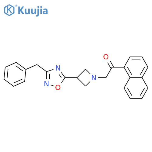 1-[3-(3-benzyl-1,2,4-oxadiazol-5-yl)azetidin-1-yl]-2-(naphthalen-1-yl)ethan-1-one structure