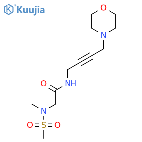 2-(N-methylmethanesulfonamido)-N-4-(morpholin-4-yl)but-2-yn-1-ylacetamide structure