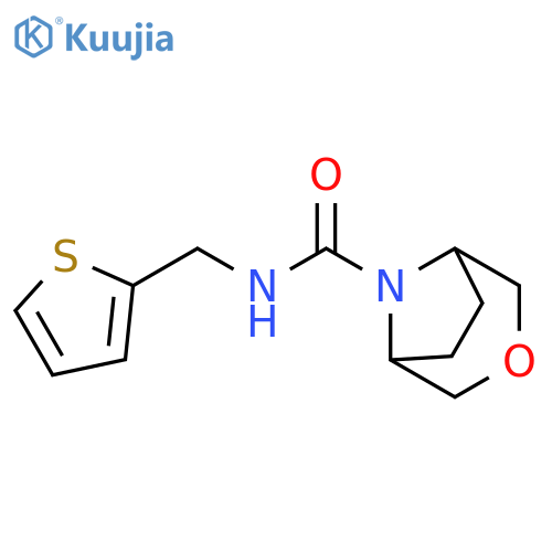 (1R,5S)-N-(thiophen-2-ylmethyl)-3-oxa-8-azabicyclo[3.2.1]octane-8-carboxamide structure