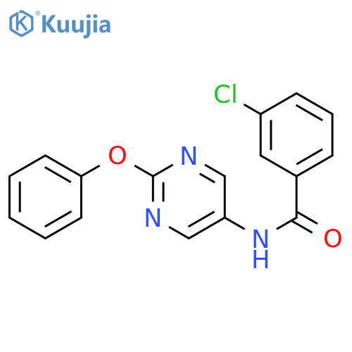 3-chloro-N-(2-phenoxypyrimidin-5-yl)benzamide structure