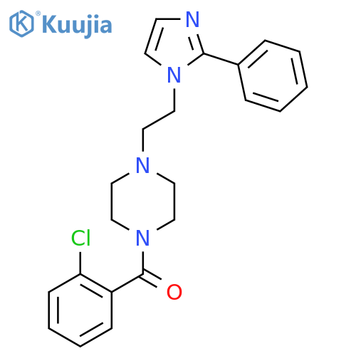1-(2-chlorobenzoyl)-4-[2-(2-phenyl-1H-imidazol-1-yl)ethyl]piperazine structure