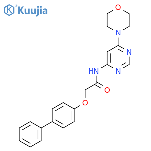 2-{1,1'-biphenyl-4-yloxy}-N-6-(morpholin-4-yl)pyrimidin-4-ylacetamide structure