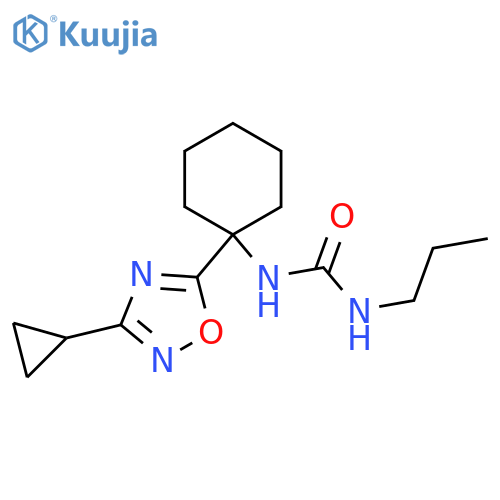 1-1-(3-cyclopropyl-1,2,4-oxadiazol-5-yl)cyclohexyl-3-propylurea structure