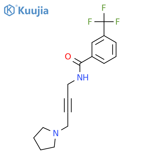 N-4-(pyrrolidin-1-yl)but-2-yn-1-yl-3-(trifluoromethyl)benzamide structure