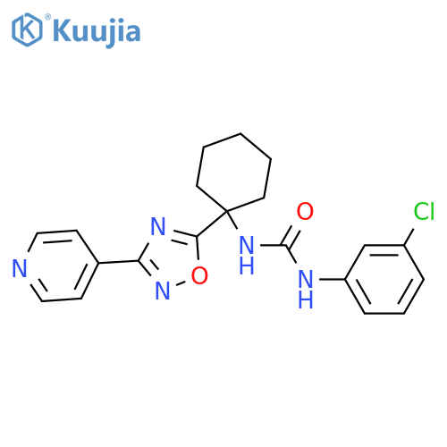 1-(3-chlorophenyl)-3-{1-[3-(pyridin-4-yl)-1,2,4-oxadiazol-5-yl]cyclohexyl}urea structure