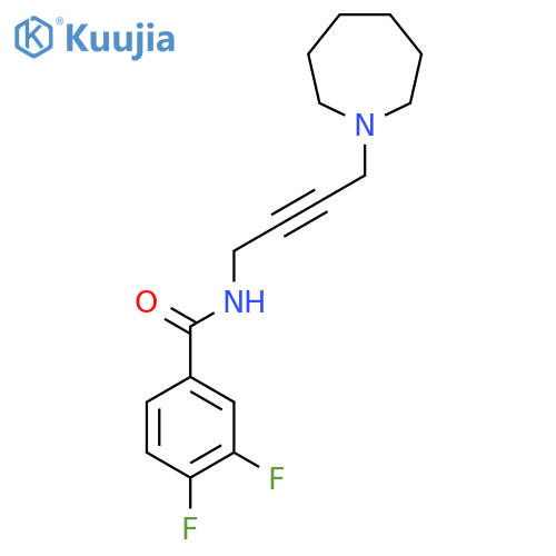 N-[4-(azepan-1-yl)but-2-yn-1-yl]-3,4-difluorobenzamide structure