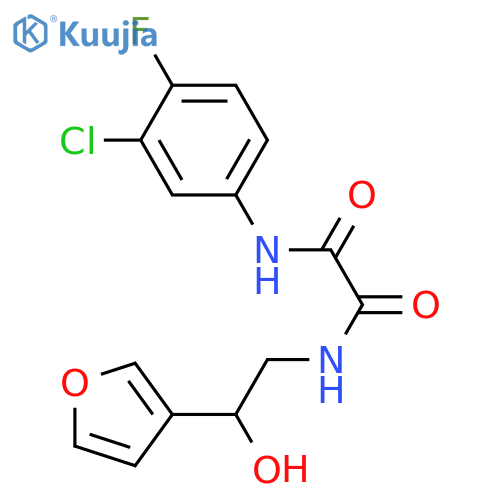 N'-(3-chloro-4-fluorophenyl)-N-[2-(furan-3-yl)-2-hydroxyethyl]ethanediamide structure