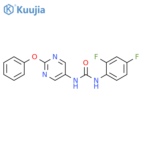 1-(2,4-difluorophenyl)-3-(2-phenoxypyrimidin-5-yl)urea structure