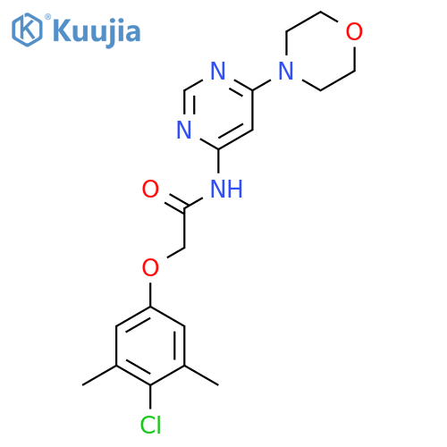 2-(4-chloro-3,5-dimethylphenoxy)-N-6-(morpholin-4-yl)pyrimidin-4-ylacetamide structure