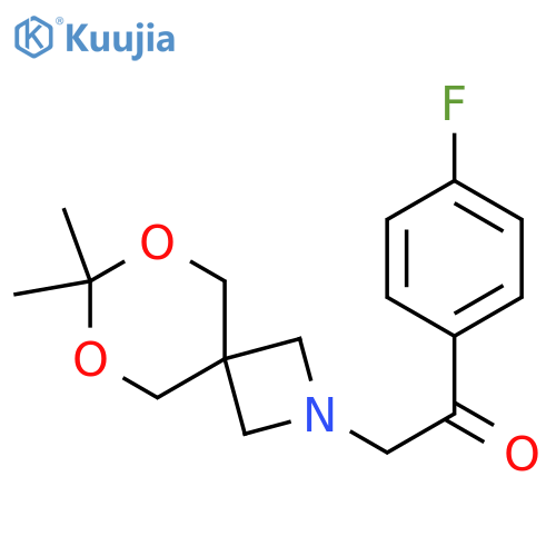 1-{7,7-dimethyl-6,8-dioxa-2-azaspiro[3.5]nonan-2-yl}-2-(4-fluorophenyl)ethan-1-one structure