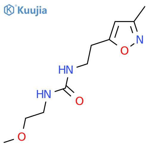 3-(2-methoxyethyl)-1-2-(3-methyl-1,2-oxazol-5-yl)ethylurea structure
