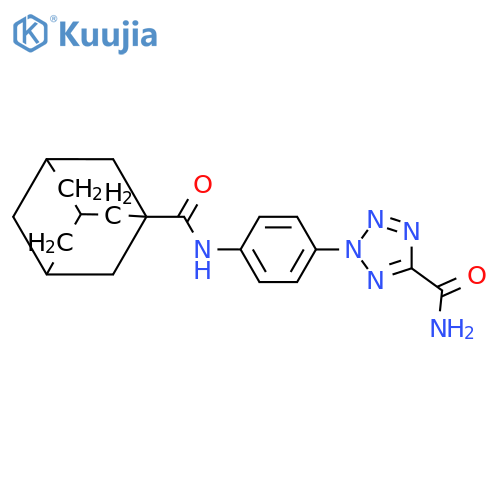 2-4-(adamantane-1-amido)phenyl-2H-1,2,3,4-tetrazole-5-carboxamide structure