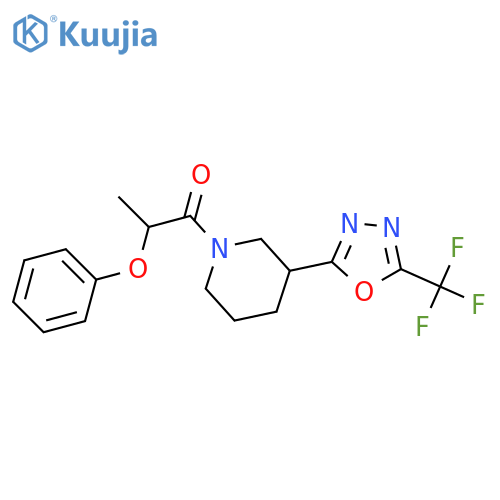 2-phenoxy-1-{3-5-(trifluoromethyl)-1,3,4-oxadiazol-2-ylpiperidin-1-yl}propan-1-one structure