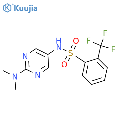 N-2-(dimethylamino)pyrimidin-5-yl-2-(trifluoromethyl)benzene-1-sulfonamide structure