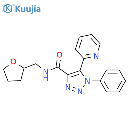N-(oxolan-2-yl)methyl-1-phenyl-5-(pyridin-2-yl)-1H-1,2,3-triazole-4-carboxamide structure