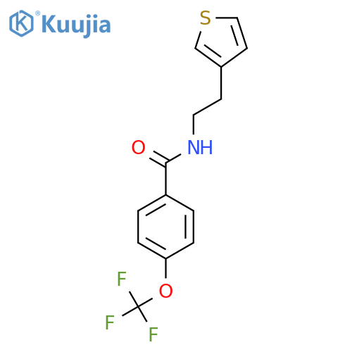 N-[2-(thiophen-3-yl)ethyl]-4-(trifluoromethoxy)benzamide structure