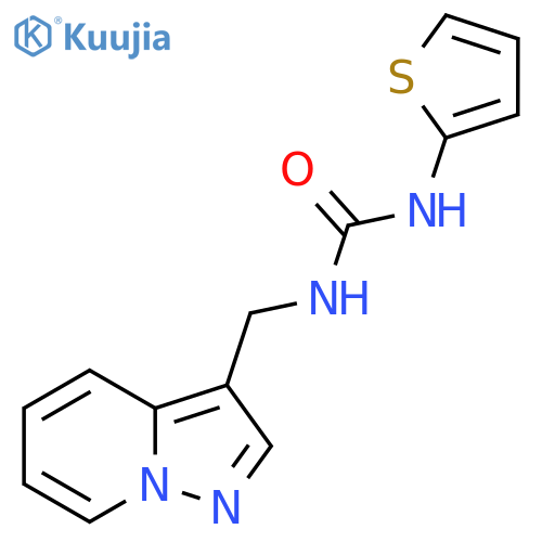 3-({pyrazolo[1,5-a]pyridin-3-yl}methyl)-1-(thiophen-2-yl)urea structure