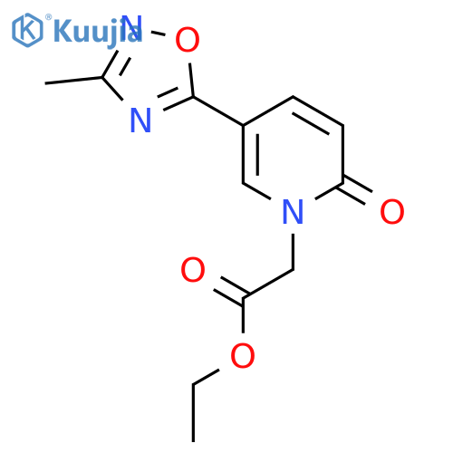 ethyl [5-(3-methyl-1,2,4-oxadiazol-5-yl)-2-oxopyridin-1(2H)-yl]acetate structure