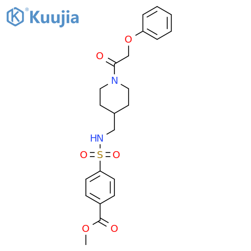 methyl 4-({[1-(2-phenoxyacetyl)piperidin-4-yl]methyl}sulfamoyl)benzoate structure