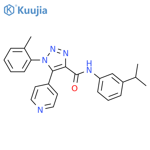 1-(2-methylphenyl)-N-3-(propan-2-yl)phenyl-5-(pyridin-4-yl)-1H-1,2,3-triazole-4-carboxamide structure