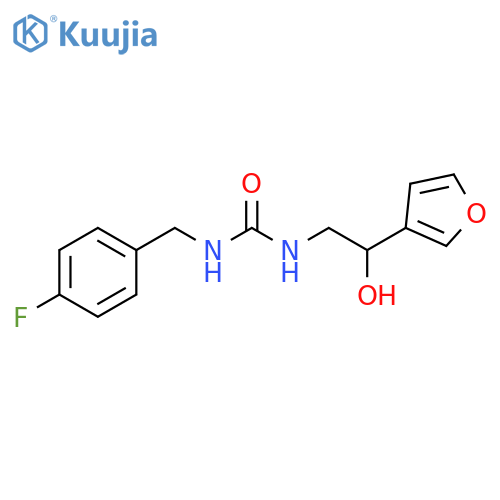 1-[(4-fluorophenyl)methyl]-3-[2-(furan-3-yl)-2-hydroxyethyl]urea structure