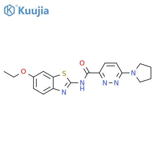 N-(6-ethoxy-1,3-benzothiazol-2-yl)-6-(pyrrolidin-1-yl)pyridazine-3-carboxamide structure