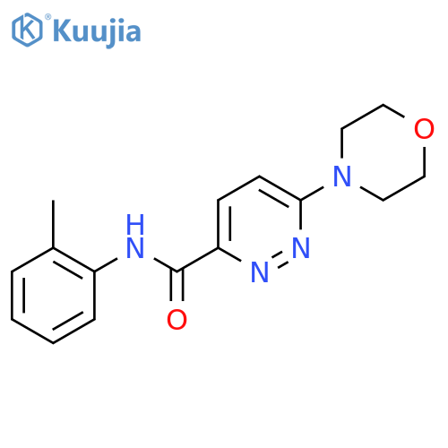 N-(2-methylphenyl)-6-(morpholin-4-yl)pyridazine-3-carboxamide structure