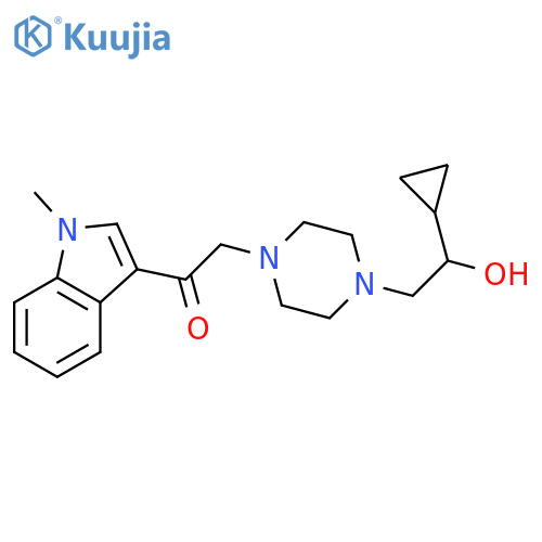 1-4-(2-cyclopropyl-2-hydroxyethyl)piperazin-1-yl-2-(1-methyl-1H-indol-3-yl)ethan-1-one structure