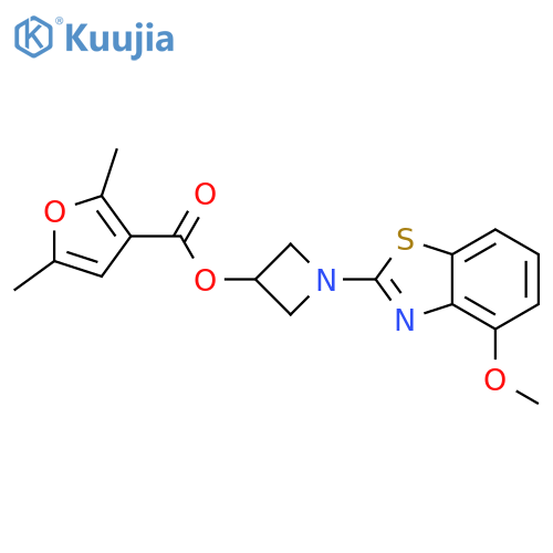 1-(4-methoxy-1,3-benzothiazol-2-yl)azetidin-3-yl 2,5-dimethylfuran-3-carboxylate structure