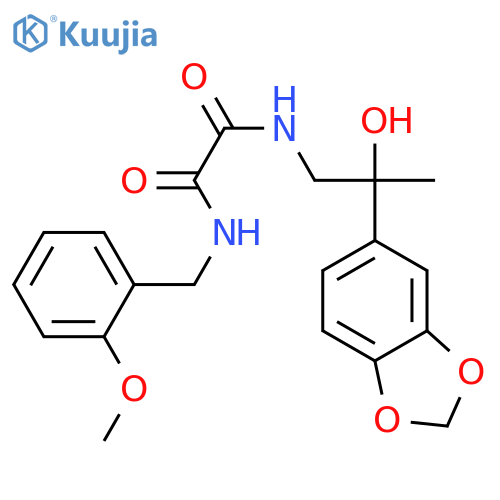 N-[2-(2H-1,3-benzodioxol-5-yl)-2-hydroxypropyl]-N'-[(2-methoxyphenyl)methyl]ethanediamide structure