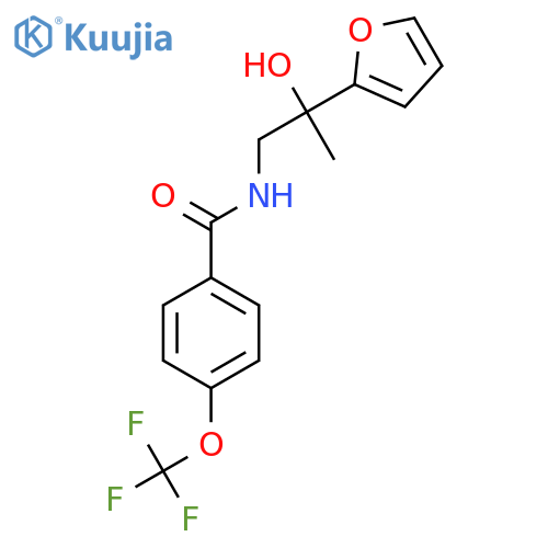 N-[2-(furan-2-yl)-2-hydroxypropyl]-4-(trifluoromethoxy)benzamide structure