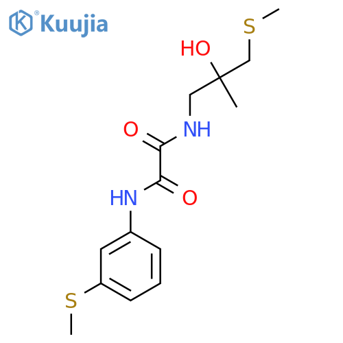 N-2-hydroxy-2-methyl-3-(methylsulfanyl)propyl-N'-3-(methylsulfanyl)phenylethanediamide structure