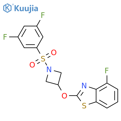 2-{[1-(3,5-difluorobenzenesulfonyl)azetidin-3-yl]oxy}-4-fluoro-1,3-benzothiazole structure