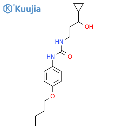 1-(4-butoxyphenyl)-3-(3-cyclopropyl-3-hydroxypropyl)urea structure