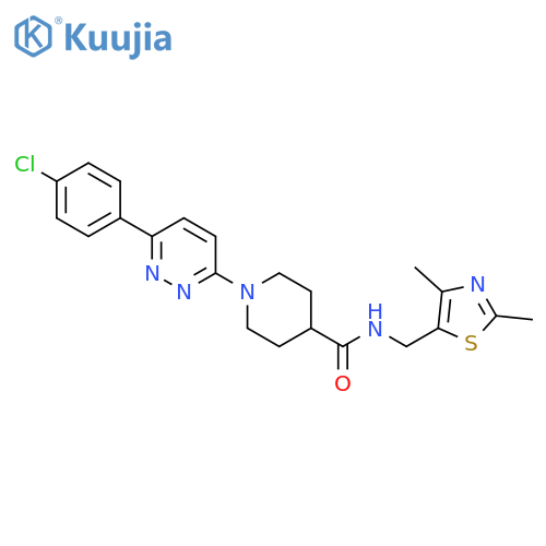 1-6-(4-chlorophenyl)pyridazin-3-yl-N-(2,4-dimethyl-1,3-thiazol-5-yl)methylpiperidine-4-carboxamide structure