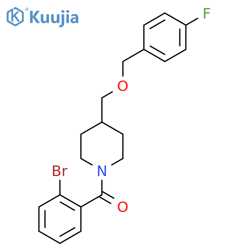 1-(2-bromobenzoyl)-4-{(4-fluorophenyl)methoxymethyl}piperidine structure